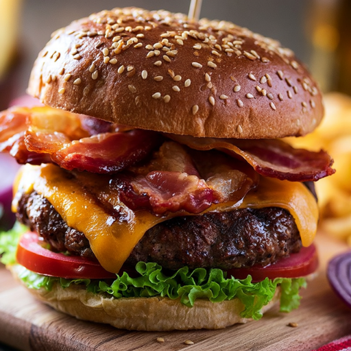Burger au bacon et au cheddar