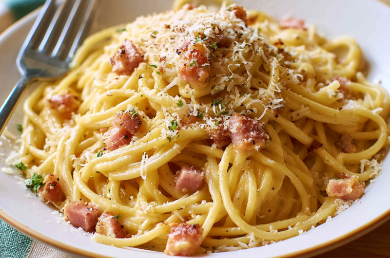 Spaghetti Carbonara traditionnelle facile