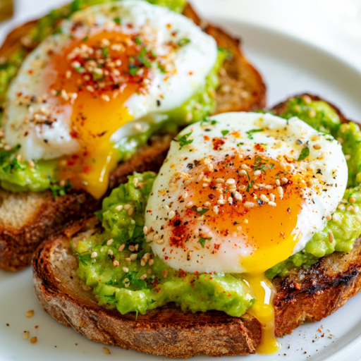 Tartines avocat et œuf poché (Avocado toast)