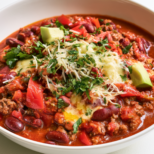 Chili con carne au bœuf et haricots rouges