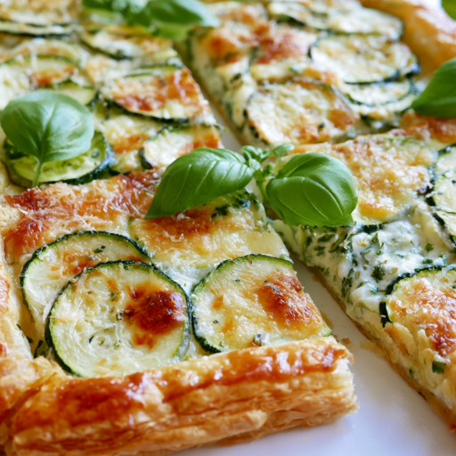 Tarte fine au Boursin et courgettes