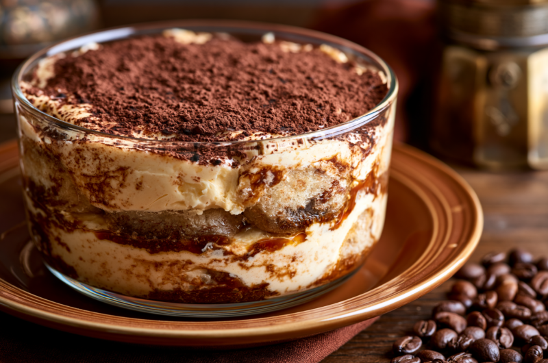 Tiramisu classique au café et amaretto